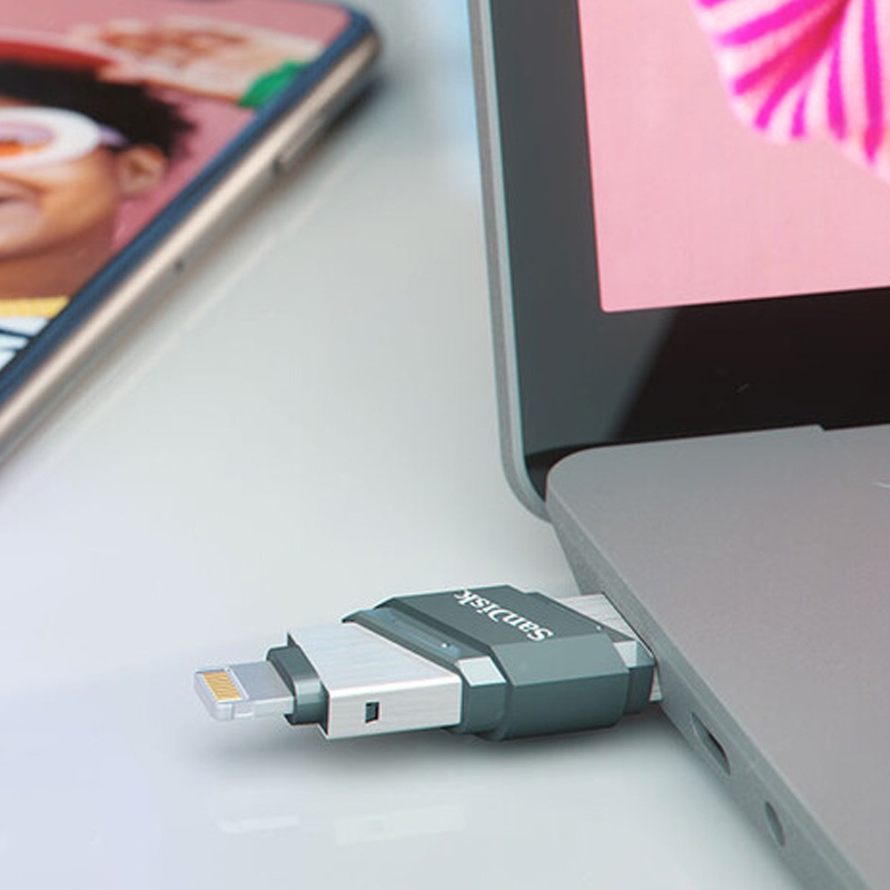 ไดร์ฟสำรองข้อมูลแฟลชไดร์ฟ Flash Drive Sandisk iXpand Flip Iphone Ipad สำรองไฟล์รูปภาพ วีดีโอ แบบ Fas