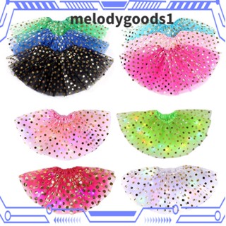 Melodygoods1 กระโปรงตูตู LED สีรุ้ง เรืองแสง สไตล์เจ้าหญิง สําหรับเด็กผู้หญิง