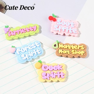 【Cute Deco】กระดุมเรซิ่น รูปตัวอักษรภาษาอังกฤษ DIY สําหรับตกแต่งรองเท้า Crocs