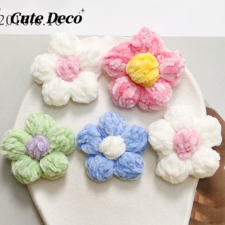 【Cute Deco】พัฟฟองน้ําเรซิ่น รูปดอกไม้น่ารัก ขนาดเล็ก DIY สําหรับตกแต่งรองเท้า Crocs