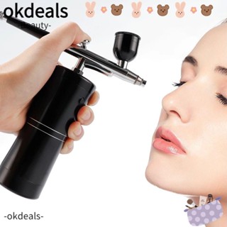 OKDEALS Airbrush ชุดคอมเพรสเซอร์ ครัวเรือน ชุ่มชื้น สําหรับทําเล็บ สัก เค้ก แต่งหน้า ให้ความชุ่มชื้นอย่างล้ําลึก