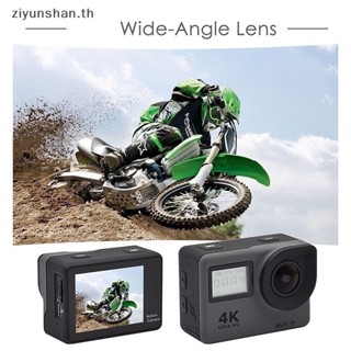 Ziyunshan กล้องแอคชั่น 4K 1080P HD 2 นิ้ว หน้าจอคู่ กันน้ํา สําหรับ Go Pro UK th