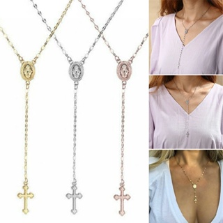 New Women 925 Silver Clavicle Necklace Cross Pendant Charm Choker Chain Jewelry