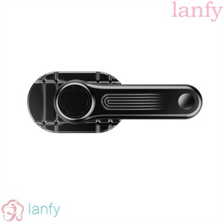 Lanfy ฐานสติกเกอร์นาโน หัวบอล 17 มม. 17 มม. มีกาว สีดํา สําหรับติดแดชบอร์ดรถยนต์