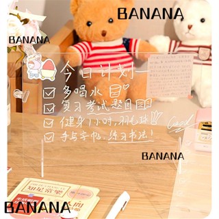 Banana1 กระดานข้อความอะคริลิค แบบตั้งโต๊ะ สีใส