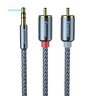 Essager อะแดปเตอร์เชื่อมต่อสายเสียง RCA Aux แจ็ค 3.5 มม. เป็นสายเสียง RCA 2 เส้น #belsunshine.th]