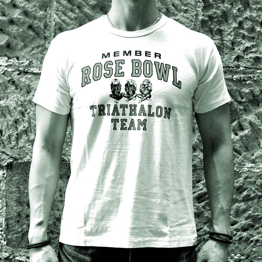 WAREHOUSE & CO. พิมพ์อเมริกันย้อนยุคสามลิงแขนสั้นคู่ผู้ชายผู้หญิงสไตล์เดียวกันเสื้อยืด