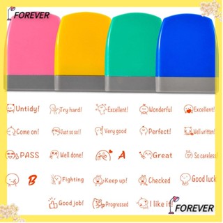 Forever แสตมป์ตรายาง ลายการ์ตูนภาษาอังกฤษ ไวต่อแสง ของเล่นสําหรับเด็กนักเรียน