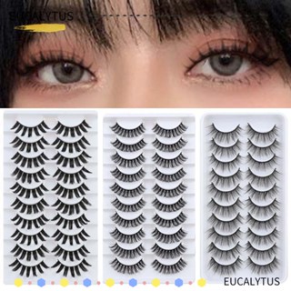 Eutus ขนตาปลอม ขนปุยธรรมชาติ ใช้ซ้ําได้ 10 คู่