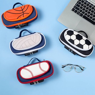 Pencil Case Boys Primary School Stationery Box Boys Handsome Pencil Box Boys Junior High School Password Stationery Case Large Capacity Basketball 3GRC