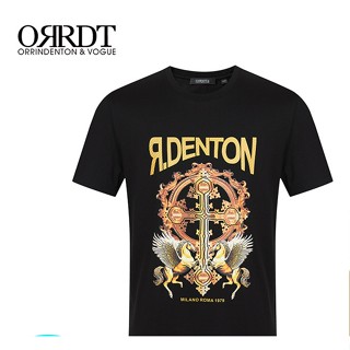 Orrdt ใหม่ เสื้อยืดลําลอง แขนสั้น คอกลม พิมพ์ลาย สไตล์ยุโรป และอเมริกา แฟชั่นฤดูร้อน สําหรับผู้ชาย