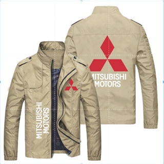 Mitsubishi LOGO jacket car shop custom work clothes ASX EVO Outlander Pajero LANCER EVOLUTION outdoor driving loose thin cardigan stand collar windbreaker