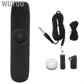 Wuyuu Metal Kazoo Instrument  Rope Hole Aluminium Alloy Sinking Adjust Tones Flute Diaphragm Base Black for Home Guitar