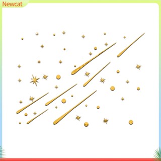 {Newcat} สติกเกอร์กระจก รูปดาวตก ดาว DIY สําหรับติดตกแต่งผนังห้องเด็ก บ้าน