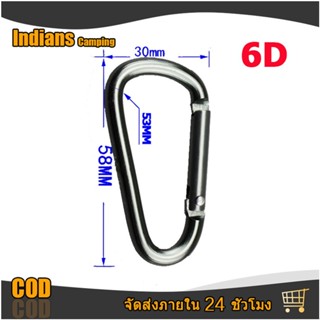 Indians อลูมิเนียมอัลลอยด์ คาราไบเนอร์ ตะขอแขวนพวงกุญแจลิงค์ด่วนล็อคหัวเข็มขัด