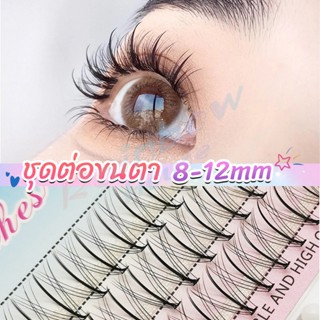 R.H. DIY ชุดต่อขนตา 8-12 มม. ชุดมืออาชีพขนตาแต่งหน้า ใหม่สไตล์สาวเวียดนาม false eyelashes