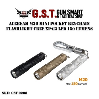 AceBeam M20 Mini Pocket Keychain Flashlight CREE XP-G3 Led 150 Lumens