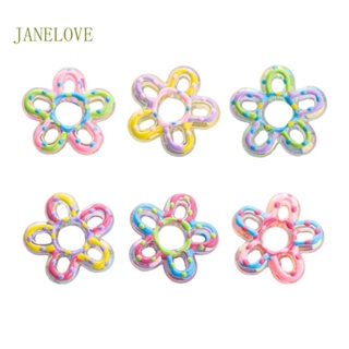 Jlove สร้อยข้อมือลูกปัดอะคริลิค ลายดอกไม้ห้ากลีบ DIY