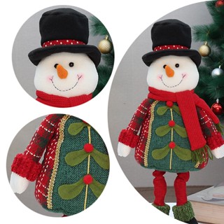 คริสต์มาสใหม่ผ้ายืดไสลด์ซานตา Snowman กวางตุ๊กตาคริสต์มาสเครื่องประดับเครื่องประดับ