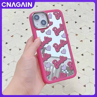 Cnagain ใหม่ เคสโทรศัพท์มือถือนิ่ม แบบป้องกัน ปิดด้านหลัง ลายบาร์บี้ สีชมพู สําหรับ Apple iPhone 14 13 12 Promax