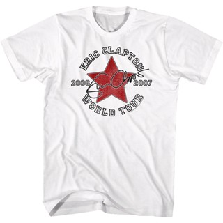 VBWorld Tour Eric Clapton T-Shirt เสื้อเชิ้ตชาย เสื้อยืดเปล่า