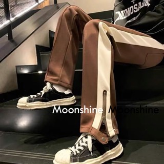 Moon  กางเกงขายาว คาร์โก้ กางเกง เชือกอเมริกันคลาสิค Cargo pants 2023 NEW 072926 สวยงาม รุ่นใหม่ Trendy Stylish A90M09Z 36Z230909