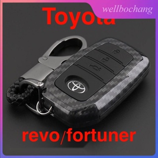 พร้อมส่ง เคสกุญแจรถยนต์ คาร์บอนไฟเบอร์ สําหรับ Toyota Smart-3 Toyota Alphard Fortuner Camry Revo