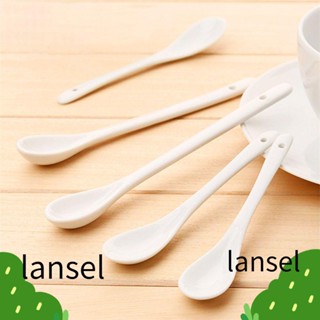 Lansel ช้อนกาแฟเซรามิค รูปกระดูก ขนาดใหญ่ และเล็ก สําหรับตักไอศกรีม กาแฟ 1 3 ชิ้น