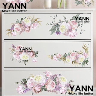 Yann1 สติกเกอร์ติดผนัง ลายดอกโบตั๋น ทนทาน สําหรับตกแต่งบ้าน