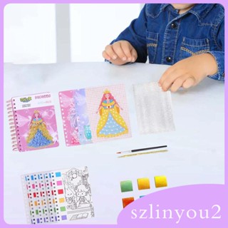 [szlinyou2] สติกเกอร์ ลายเจ้าหญิง เปลี่ยนสีได้ สําหรับเด็กอายุ 3 ปีขึ้นไป