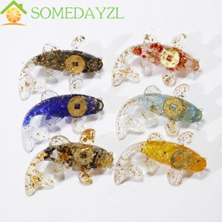 Somedayzl ปลาคราฟประดิษฐ์ นําโชค สร้างสรรค์ ของขวัญตกแต่งบ้าน งานฝีมือเรซิน งานฝีมือ จี้รถ ปลาคาร์พ