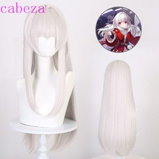 Cabeza Honkai Star Rail วิกผมคอสเพลย์ วิกผมยาวตรง สังเคราะห์ สีขาว