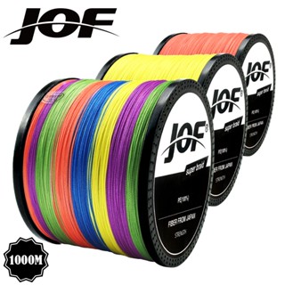 Jof สายเอ็นตกปลา PE แบบถัก 1000 ม. 500 ม. 300 ม. 100 ม. 8 เส้น 22-88LB