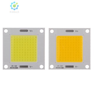 Dc 12-14V 50W COB LED ชิปในตัว 40x40 มม. แผงไฟสี่เหลี่ยม หลอดไฟ #F [Hidduck.th]