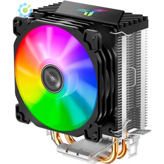 ใหม่ Jonsbo CR1200 พัดลมระบายความร้อน CPU ท่อความร้อน 2 ท่อ RGB สีรุ้ง 90 มม.