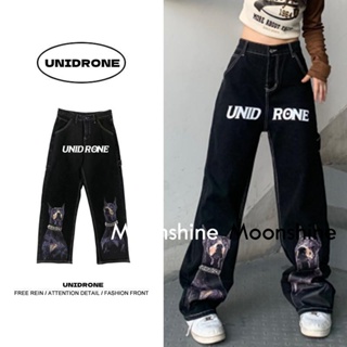 Moon กางเกงขายาว คาร์โก้ กางเกง เชือกอเมริกันคลาสิค Cargo pants 2023 NEW 080226