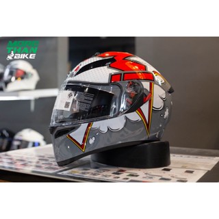 หมวกกันน็อค AGV รุ่น K-3 SV ลาย Bubble Gray/White/Red