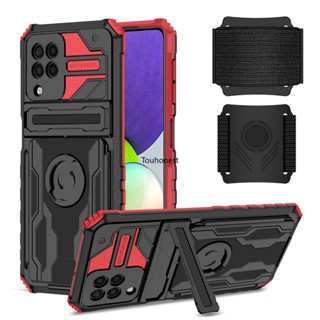 ใหม่ เคส Samsung Galaxy A22 เคส Samsung S21 Ultra เคส Samsung A13 Casing Samsung A04S Case Samsung S21 Plus Case Samsung S20 FE Case Samsung M32 M22 F22 Case New Portable Cool Hybrid Armor Wrist Strap Stand Phone Cover Cassing Cases Case WD โทรศัพท์มือถือ