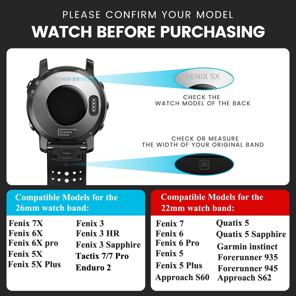 สายนาฬิกาข้อมือซิลิโคน สําหรับ Garmin Enduro 2 Tactix 7 Pro Fenix 7 Pro 7X 6 6X 5X Plus 26 มม. 22 มม.