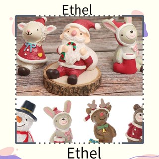 Ethel1 ตุ๊กตาซานตาคลอส ขนาดเล็ก ของขวัญคริสต์มาส สําหรับตกแต่งบ้านตุ๊กตา 1 ชิ้น