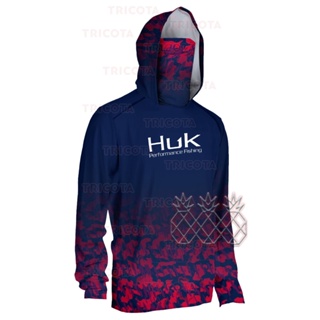 Huk เสื้อเชิ้ตแขนยาว มีฮู้ด ระบายอากาศ ป้องกันรังสียูวี แฟชั่นฤดูร้อน สําหรับผู้ชาย