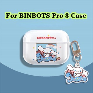 【ของแท้】เคสหูฟัง แบบนิ่ม แบบใส ลายการ์ตูน สําหรับ BINBOTS Pro 3 Pro 3