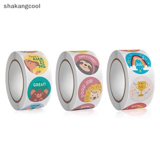 Shakangcool สติกเกอร์ ลายการ์ตูนสัตว์ ทรงกลม สําหรับติดตกแต่ง 500 ชิ้น ต่อชุด SGL