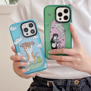 Casetify เคสโทรศัพท์มือถือแบบนิ่ม กันกระแทก ลายแมวน่ารัก สําหรับ iPhone 14 13 12 11 Pro Max