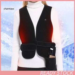 Cx เสื้อกั๊ก คอวี ทําความร้อน 3 ระดับ ชาร์จ USB