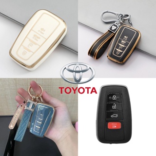 เคสรีโมตกุญแจรถยนต์ TPU สําหรับ Toyota Rav 4 Corolla Camry Prius Avalon Hybrid Highlander 2018 2019 2020 2021