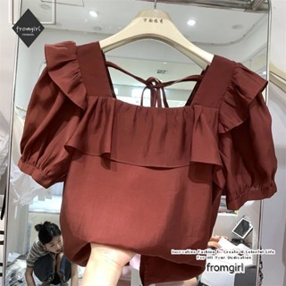 เสื้อเชิ้ตแขนยาว ผ้าชีฟอง สีพื้น แฟชั่นฤดูร้อน สําหรับผู้หญิง 2023