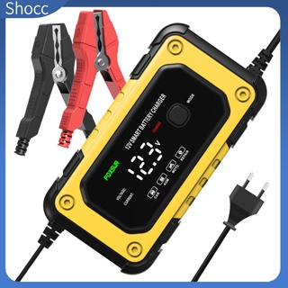 Shocc เครื่องชาร์จแบตเตอรี่รถยนต์ พร้อมคลิปปากจระเข้ 12V สําหรับรถยนต์ รถจักรยานยนต์