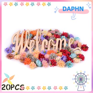 Daphs 20 ชิ้น ดอกไม้ประดิษฐ์ หัวของขวัญ พวงหรีด เครื่องประดับงานแต่งงาน ดอกไม้ปลอม Gillyflower