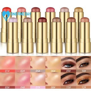 【พร้อมส่ง】บลัชออนเนื้อครีม ไฮกลอส อเนกประสงค์ 12 สี สําหรับแต่งหน้า Y5I3